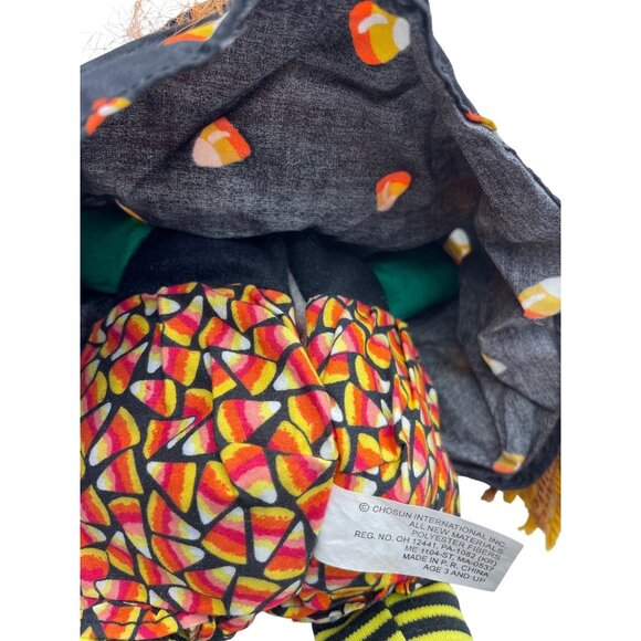 Animated Halloween Witch Plush With Her Hat Broomstick & Candy Corn Outfit Works - Picture 15 of 15